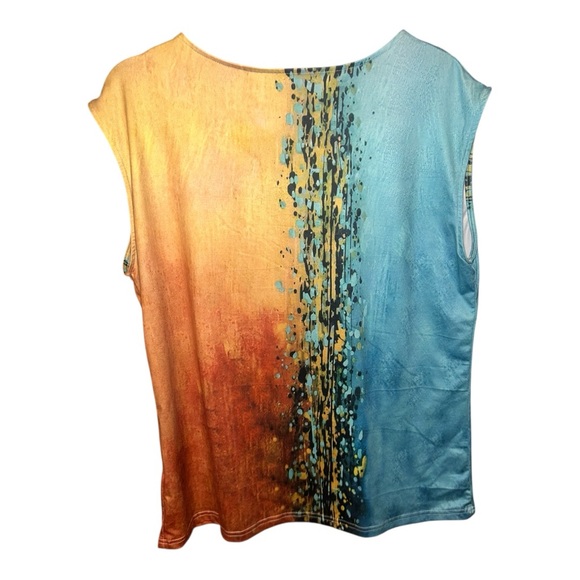 Colorful Sleeveless Women's Top XL - Picture 3 of 6